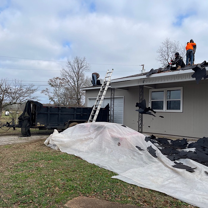 Removing the Tarpaper from the Roof – Blackberry Homestead